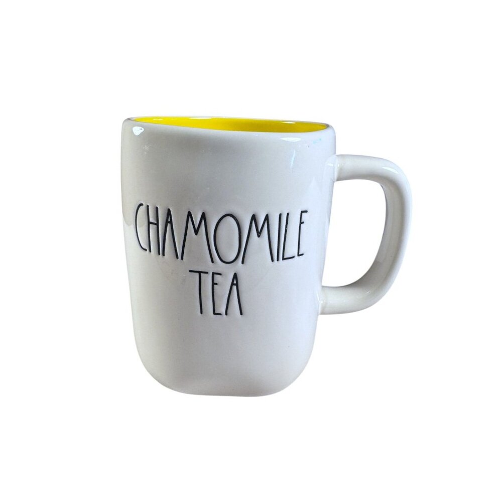 Rae Dunn White Yellow Chamomile Tea Mug 16 Oz Artisan Collection By Magenta - Picture 4 of 8
